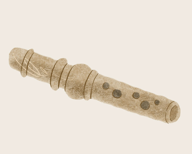 A sopilka, a wooden flute.